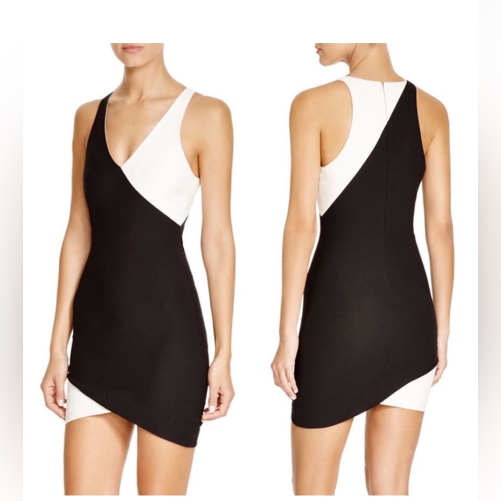 Elizabeth‎ and James Black and White Colorblock dress